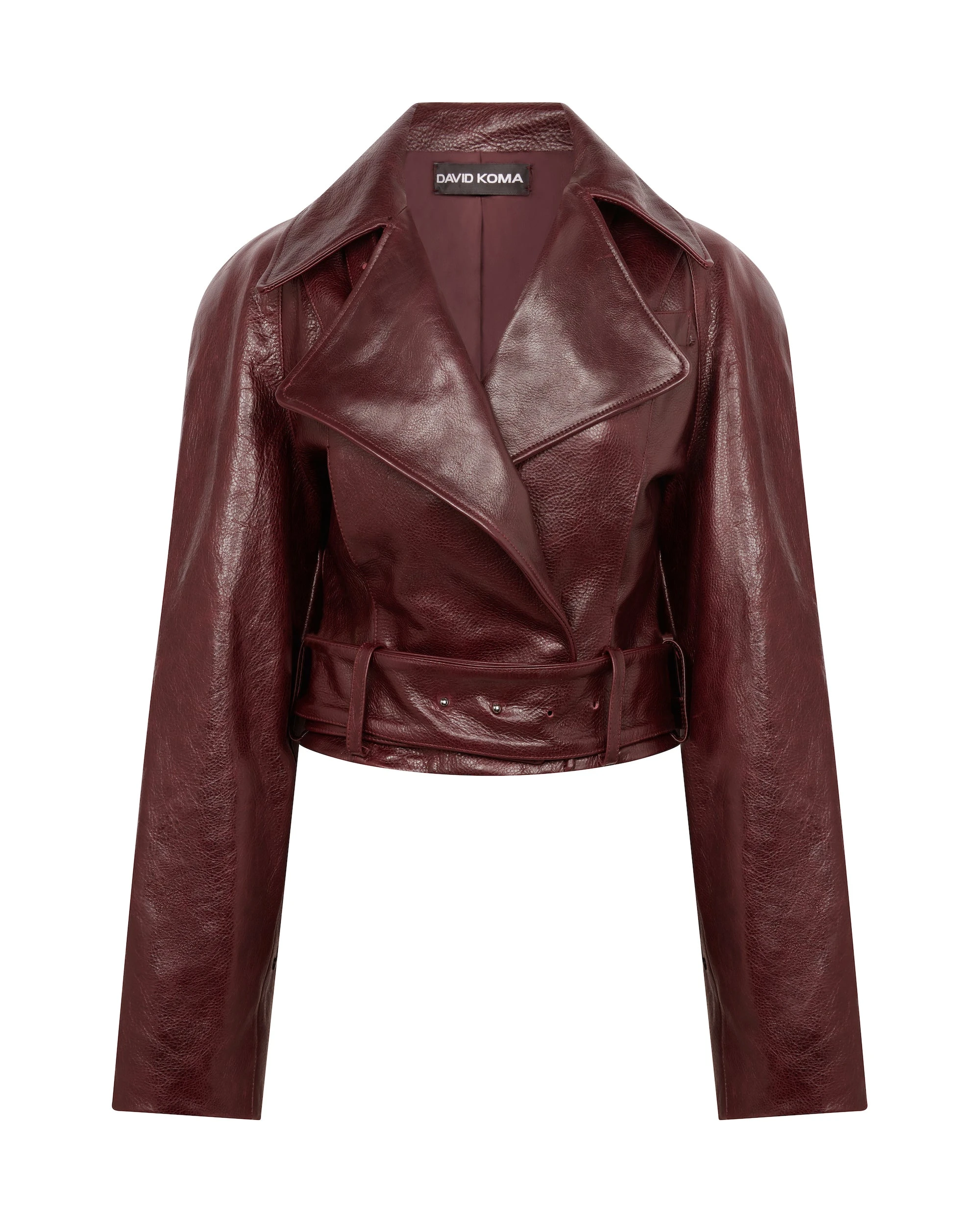 David Koma Boxy Cropped Leather Jacket David Koma Boxy Cropped Leather Jacket