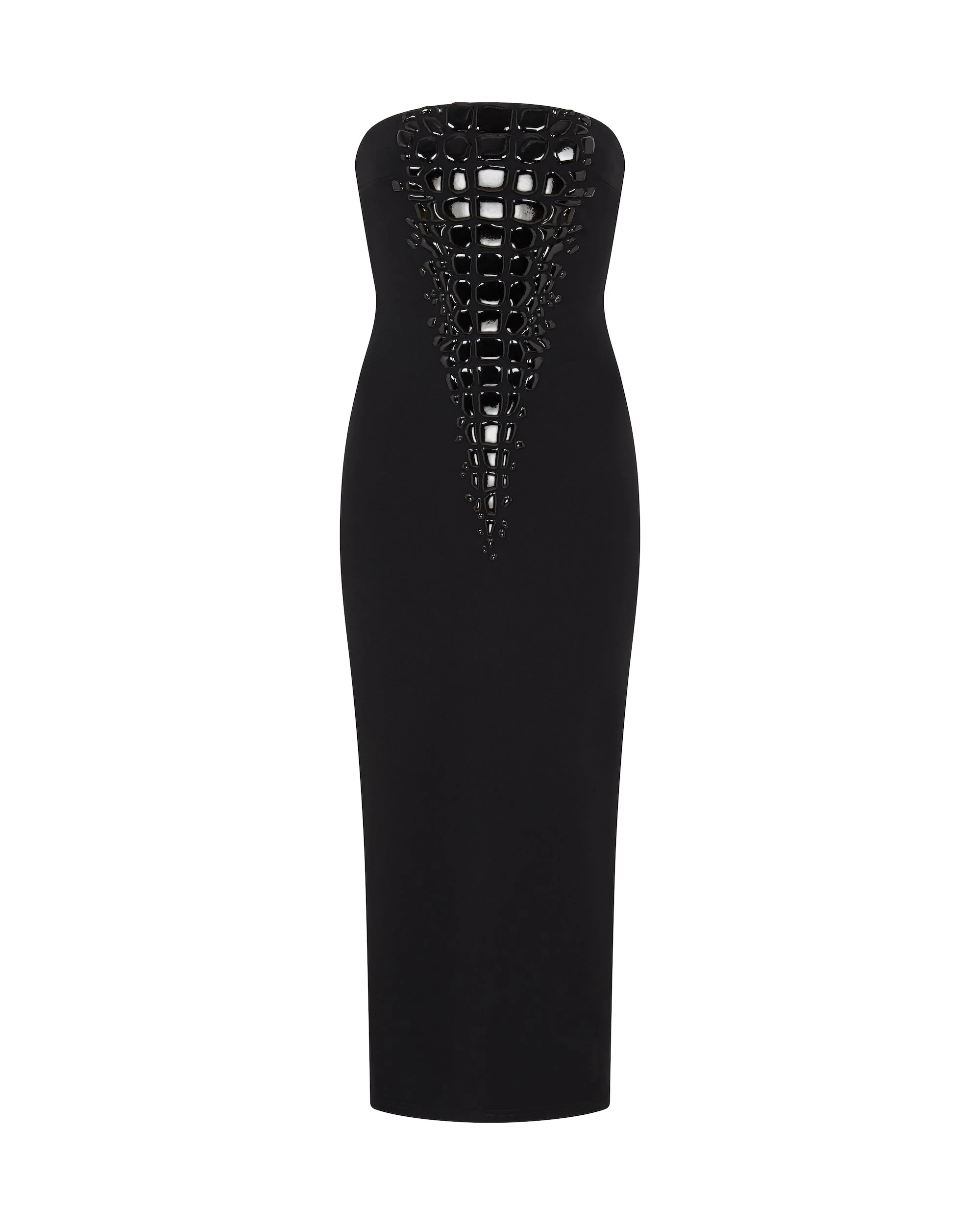 David Koma Croc Enamel Embroidery Midi Dress David Koma Croc Enamel Embroidery Midi Dress