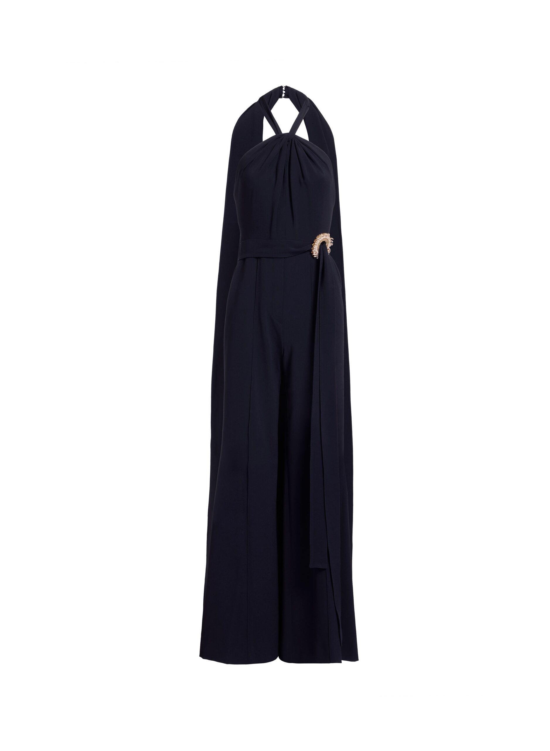 Elie Saab Crystal Embellished Cady Jumpsuit Elie Saab Crystal Embellished Cady Jumpsuit in Black featuring Crystal Embellished – Luxury Designer Fashion at Luxury Shoes .