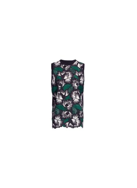 Elie Saab Macramé I-Shirt in Multicolour featuring  – Luxury Designer Fashion at Luxury Shoes .