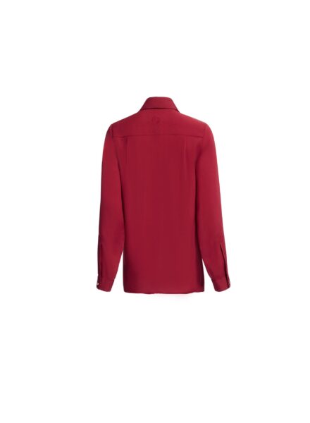 Elie Saab Silk Shirt in Red featuring  – Luxury Designer Fashion at Luxury Shoes .