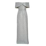 Markarian gown with romantic neckline and structured silhouette