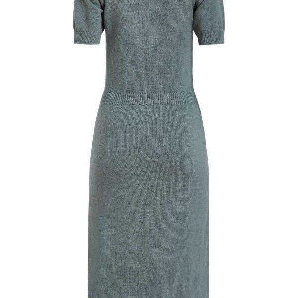 Markarian dresses with romantic neckline and structured silhouette