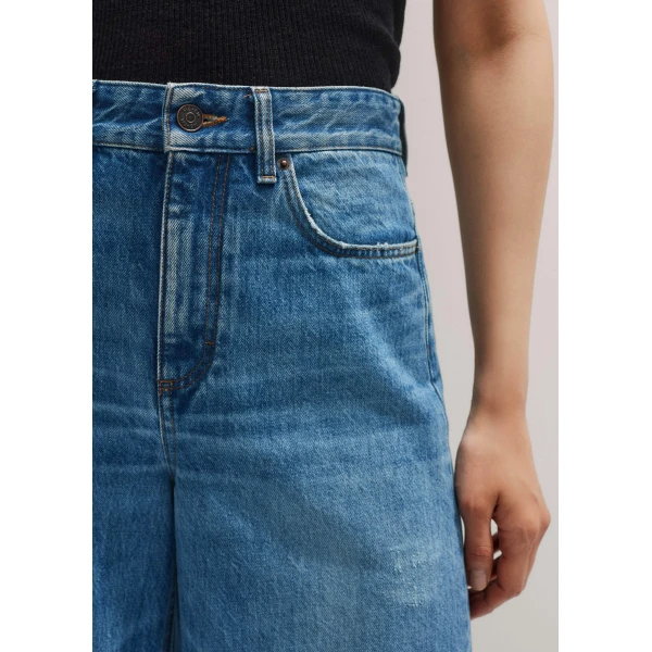 Me and Em Distressed Ultimate Wide-Leg Jean – luxury British Blue in Me and Em exclusively at Luxury Shoes 