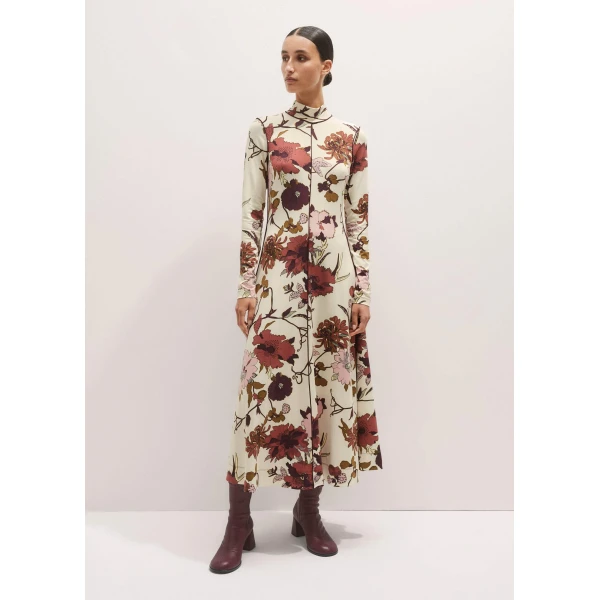 Me + Em High Neck Jersey Maxi Dress – luxury British Multicolour in Me and Em exclusively at Luxury Shoes 