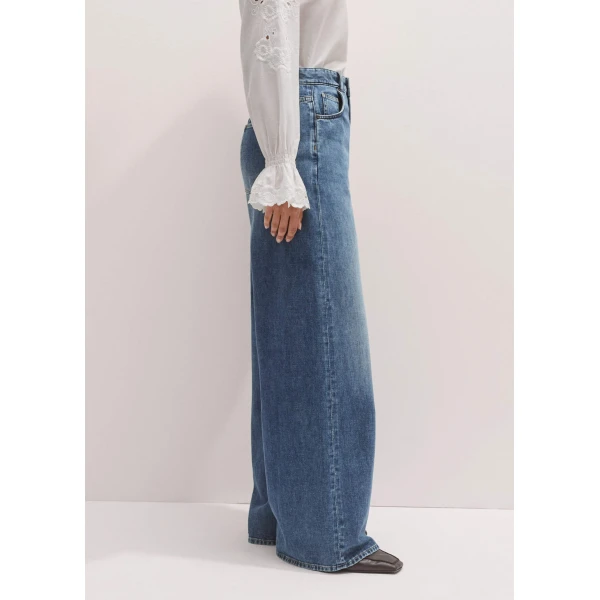 Me + Em Slouchy Long-Length Jean – luxury British Blue in Me and Em exclusively at Luxury Shoes 