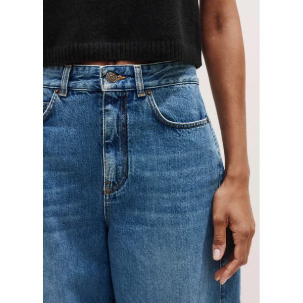 Me and Em Tapered Puddle Jean – luxury British Blue in Me and Em exclusively at Luxury Shoes 