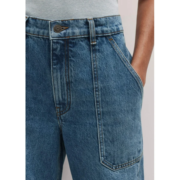 Me and Em Turn-Up Straight Jean – luxury British Blue in Me and Em exclusively at Luxury Shoes 