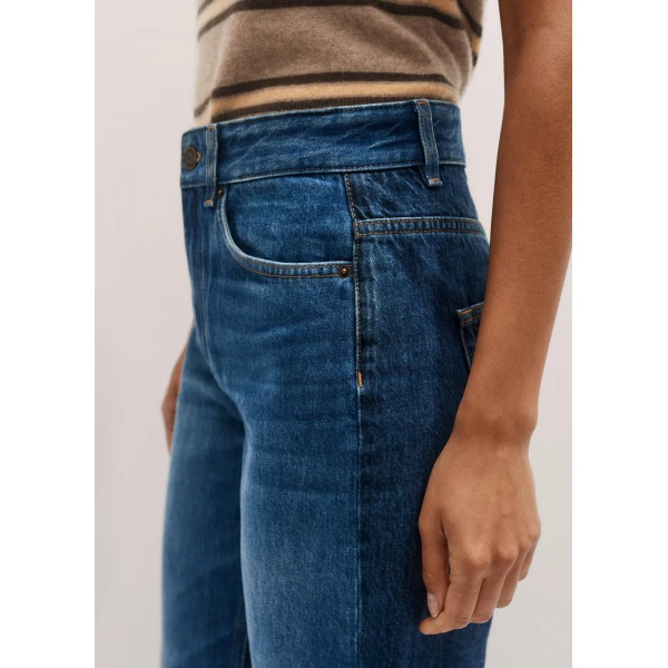 Me and Em Two-Tone Straight Crop Jean – luxury British Blue in Me and Em exclusively at Luxury Shoes 