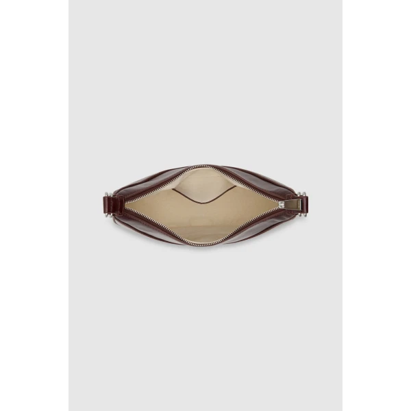 Internal product shot of the Oroton FLORENCE SMALL SHOULDER BAG in COPPER and Premium crackle leather for Women