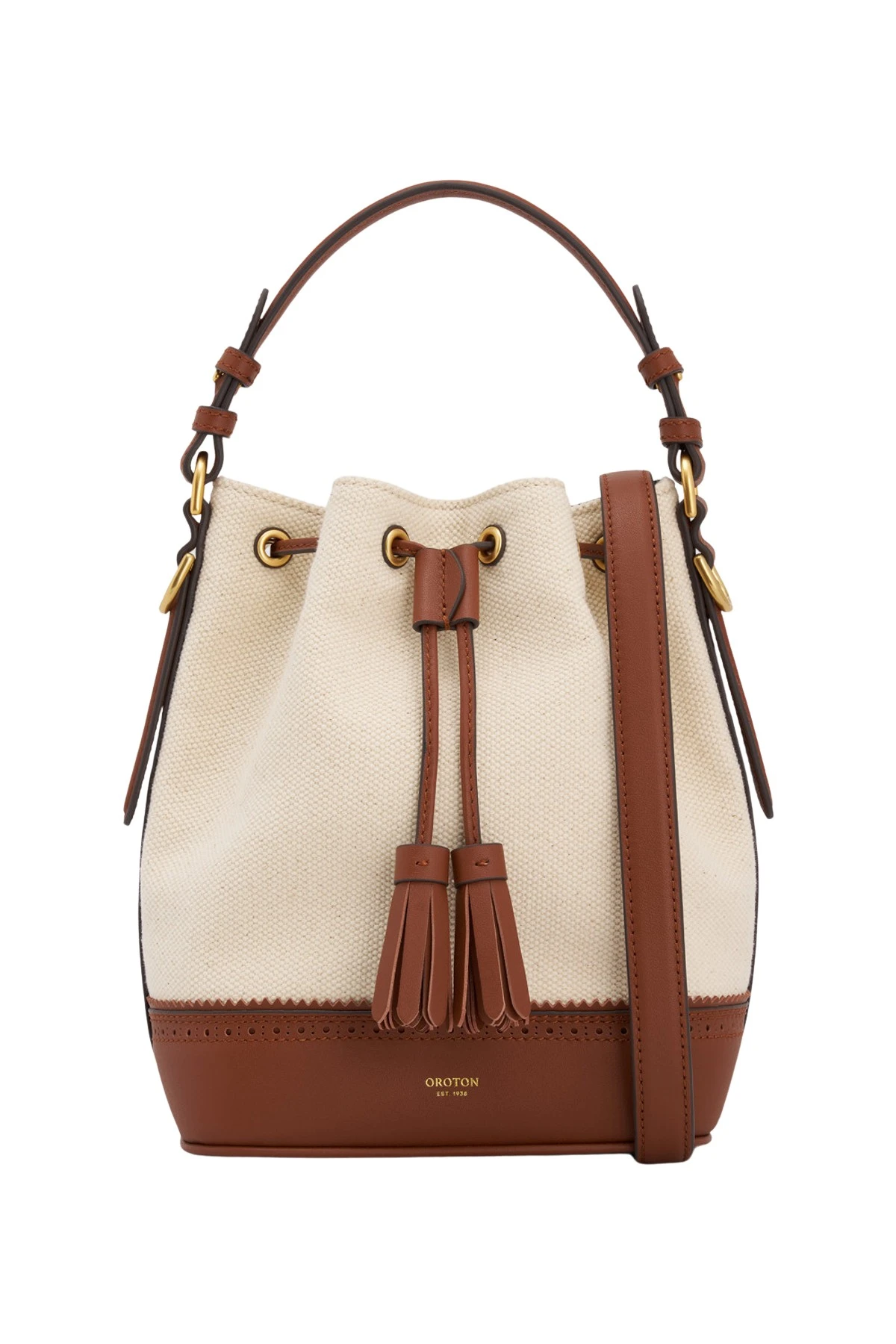 Oroton-Maggie-Bucket-Canvas-Broguing-2025-Coveti45771_nobg Oroton Bags luxury Bags from Luxury Handbags Marketplace