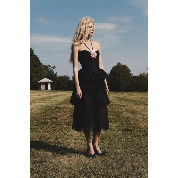 Rasario Midi Dress – couture evening dress