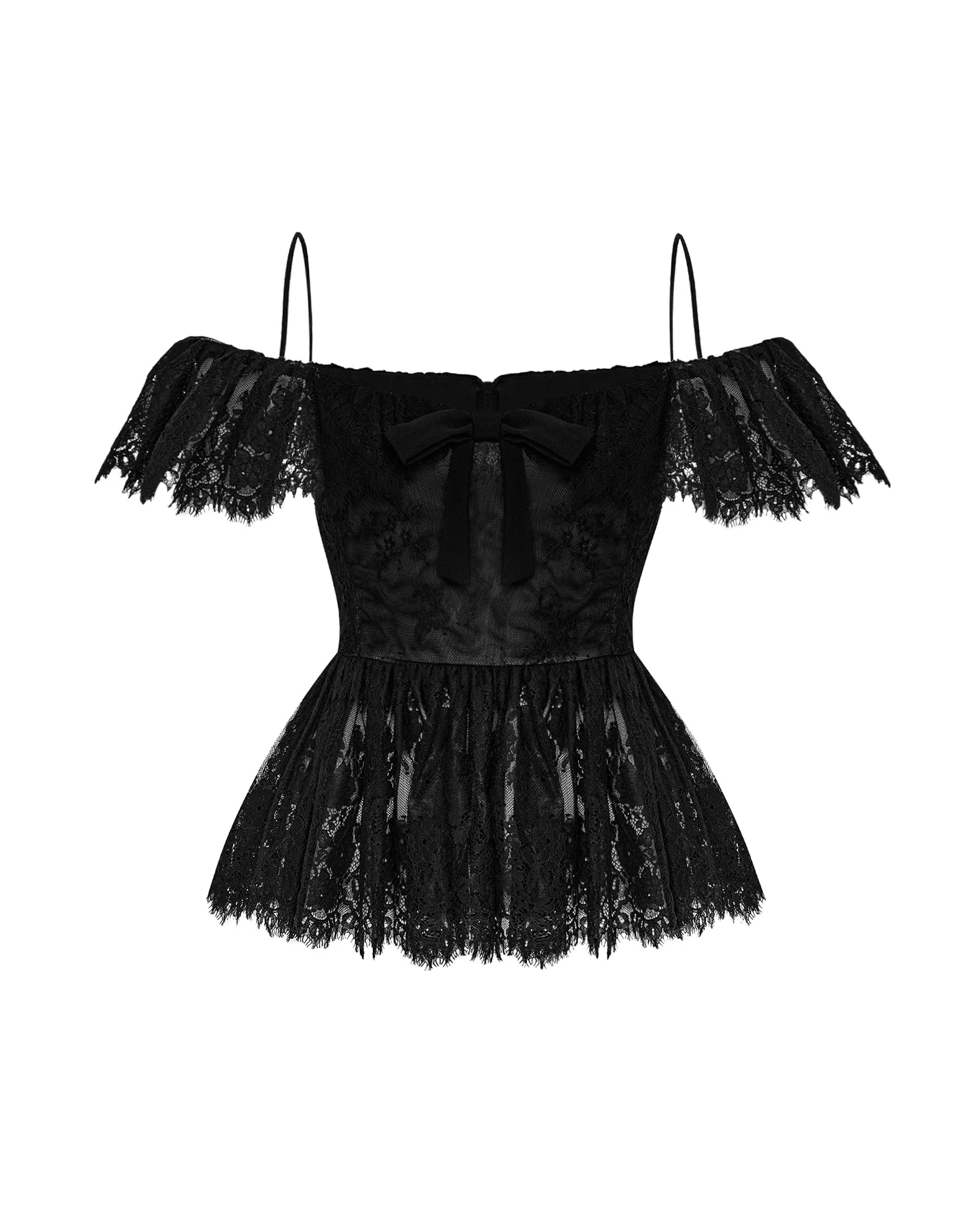 Rasario Lace Peplum Top Rasario Lace Top – couture evening dress