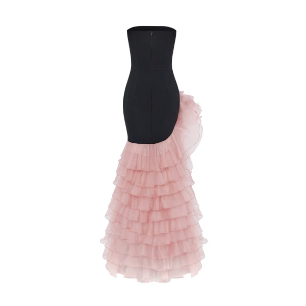 Rasario Crepe Dress – couture evening dress