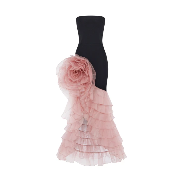 Rasario Crepe Dress – couture evening dress