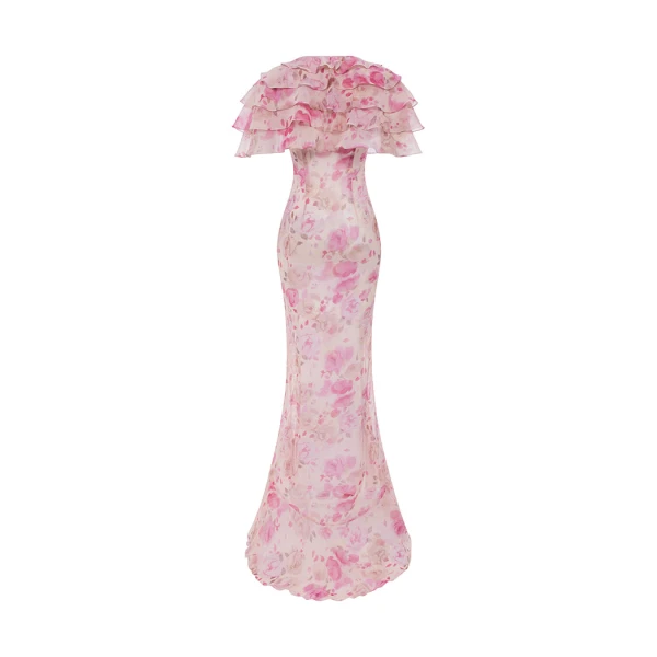 Rasario Floral Dress – couture evening dress