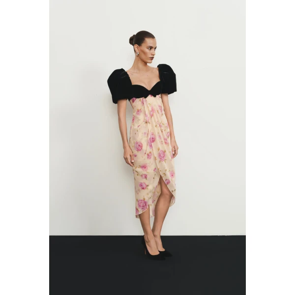 Rasario Midi Dress – couture evening dress