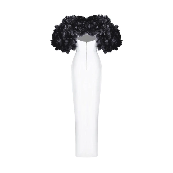 Rasario Crepe Dress – couture evening dress