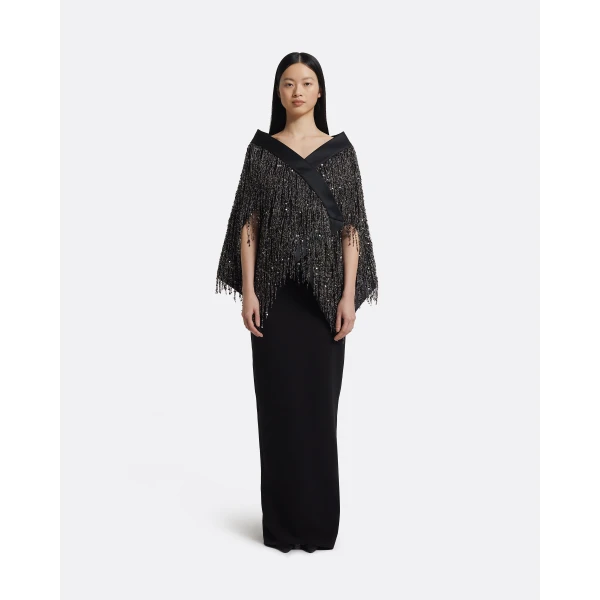 Akemi Harness In Black With Gunmetal by Safiyaa ‚Äì luxury tops in Black available at Luxury Shoes 