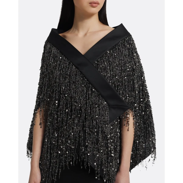 Akemi Harness In Black With Gunmetal by Safiyaa ‚Äì luxury tops in Black available at Luxury Shoes 