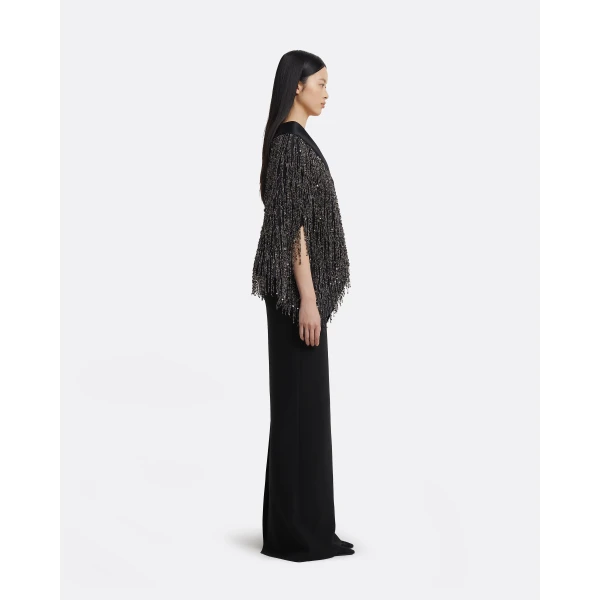 Akemi Harness In Black With Gunmetal by Safiyaa ‚Äì luxury tops in Black available at Luxury Shoes 
