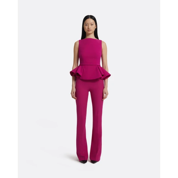 Alexa Trousers In Fuchsia by Safiyaa ‚Äì luxury pants in Pink available at Luxury Shoes 