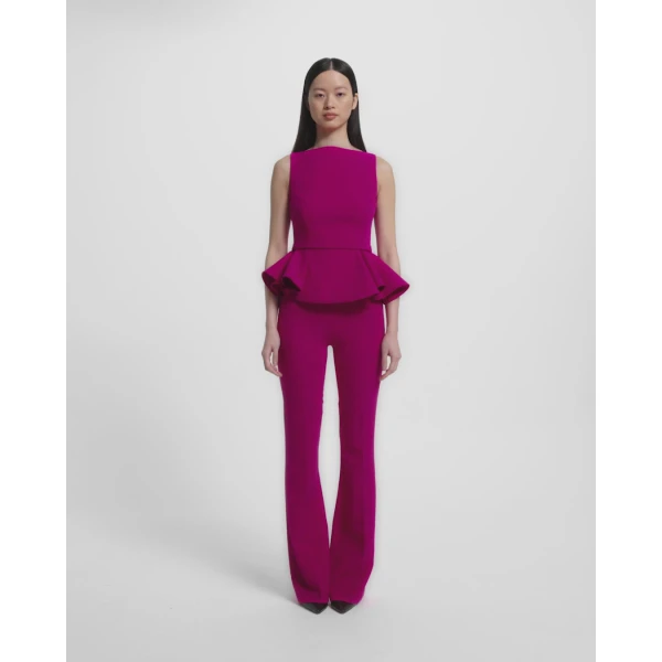 Alexa Trousers In Fuchsia by Safiyaa ‚Äì luxury pants in Pink available at Luxury Shoes 