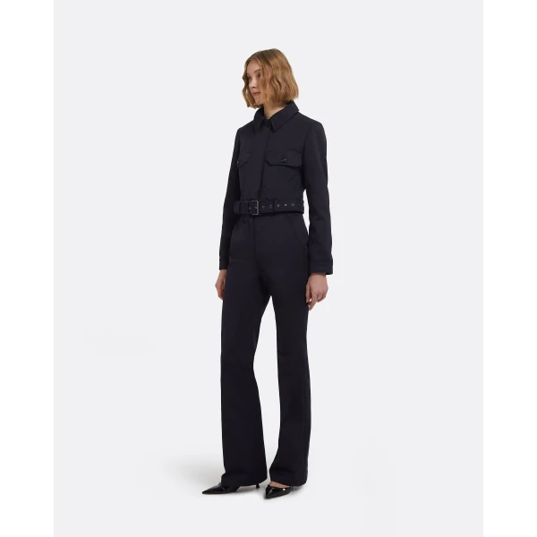 Alexis Trousers In Midnight Navy by Safiyaa ‚Äì luxury pants in Blue available at Luxury Shoes 