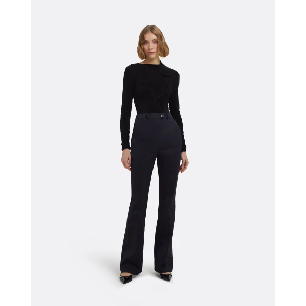 Alexis Trousers In Midnight Navy by Safiyaa ‚Äì luxury pants in Blue available at Luxury Shoes 
