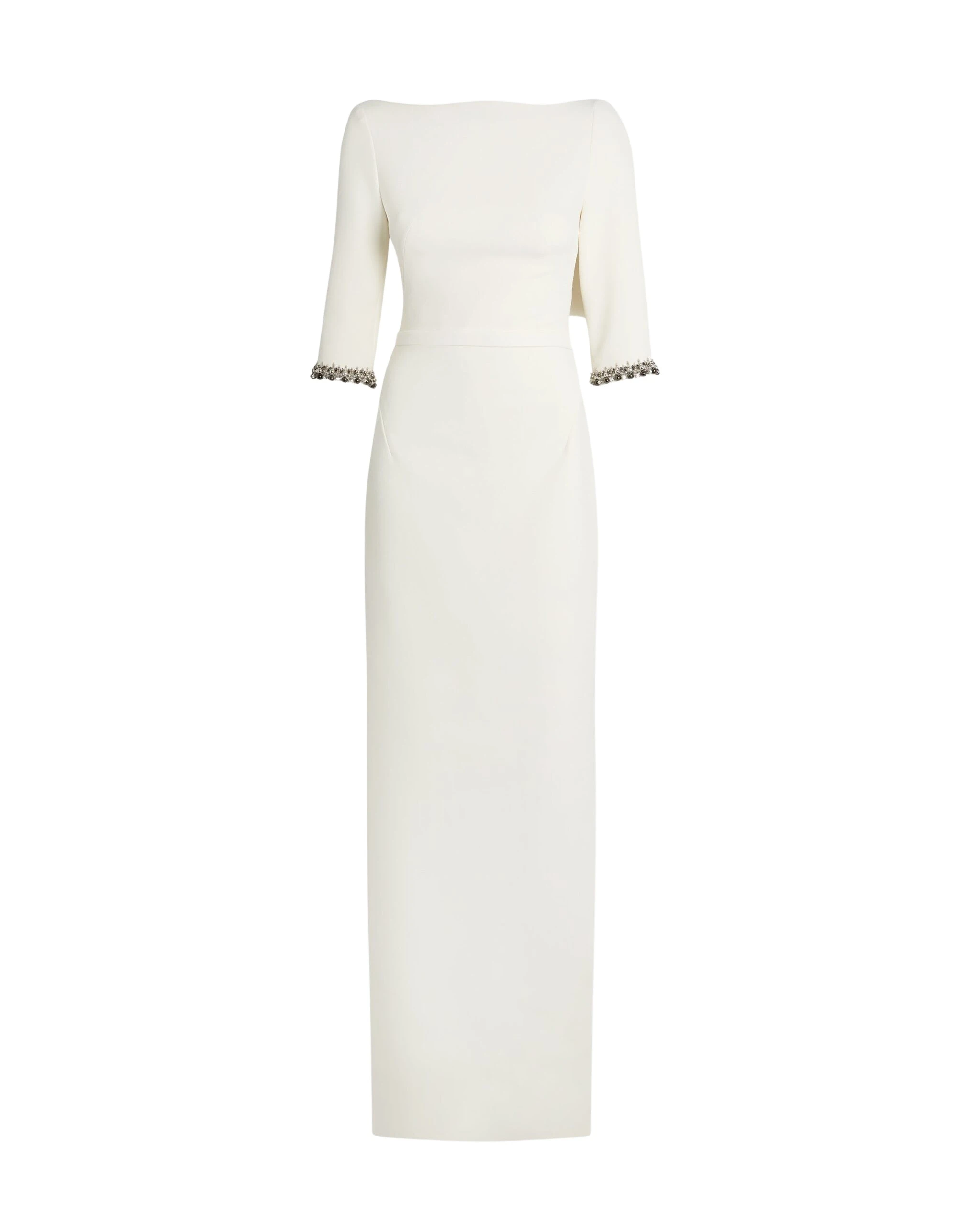Safiyaa-Amaris-Long-Dress-In-Ivory-With-Gunmetal-Coveti-5-scaled48465_nobg Safiyaa Dresses luxury Clothing from Luxury Handbags Marketplace