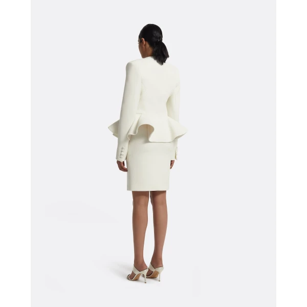 Ayaka Skirt In Ivory by Safiyaa ‚Äì luxury skirts in Ivory available at Luxury Shoes 