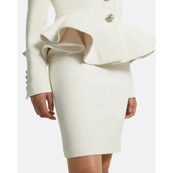 Ayaka Skirt In Ivory by Safiyaa ‚Äì luxury skirts in Ivory available at Luxury Shoes 