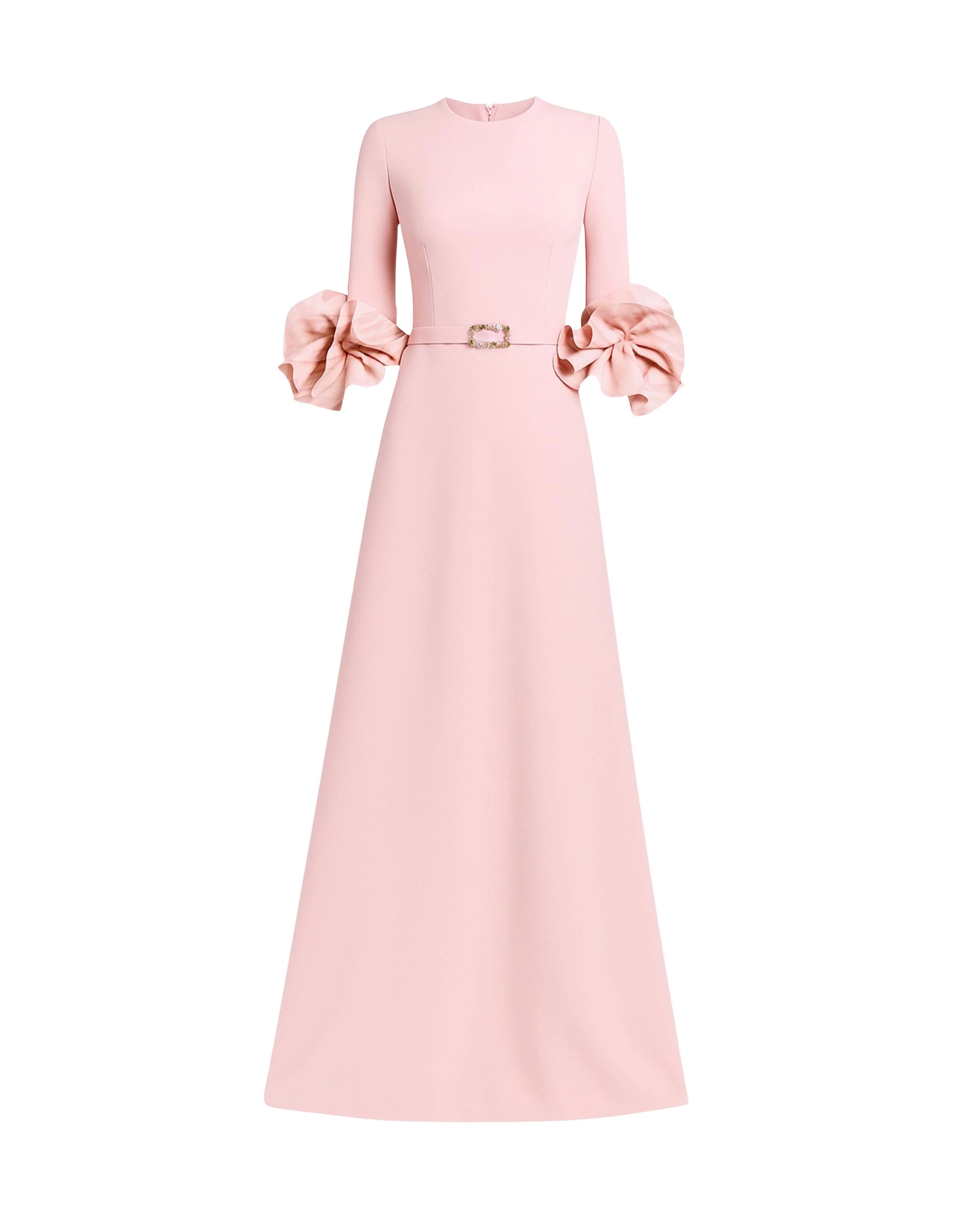 Safiyaa-Belen-Long-Dress-In-Lychee-With-Embellished-Belt-Coveti-4-scaled19774_nobg Safiyaa Dresses luxury Clothing from Luxury Handbags Marketplace