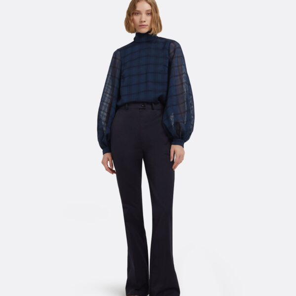 Carlie Top In Navy by Safiyaa ‚Äì luxury tops in Blue available at Luxury Shoes 