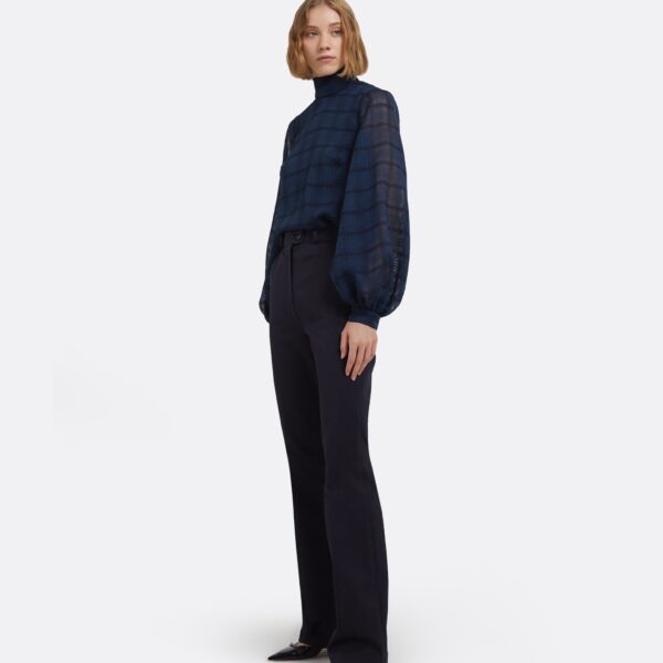 Carlie Top In Navy by Safiyaa ‚Äì luxury tops in Blue available at Luxury Shoes 