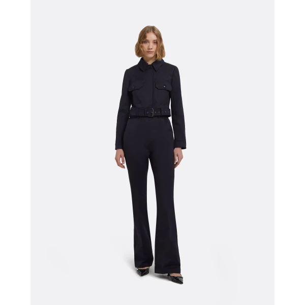 Chelsea Jacket In Midnight Navy by Safiyaa ‚Äì luxury jackets in Blue available at Luxury Shoes 