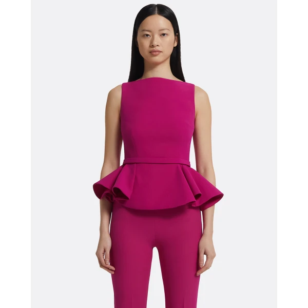 Komomi Top In Fuchsia by Safiyaa ‚Äì luxury tops in Pink available at Luxury Shoes 