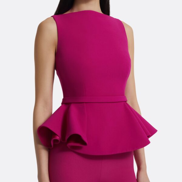 Komomi Top In Fuchsia by Safiyaa ‚Äì luxury tops in Pink available at Luxury Shoes 