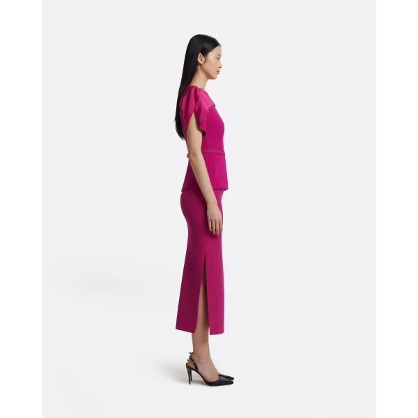Kyoto Skirt In Fuchsia by Safiyaa ‚Äì luxury skirts in Pink available at Luxury Shoes 