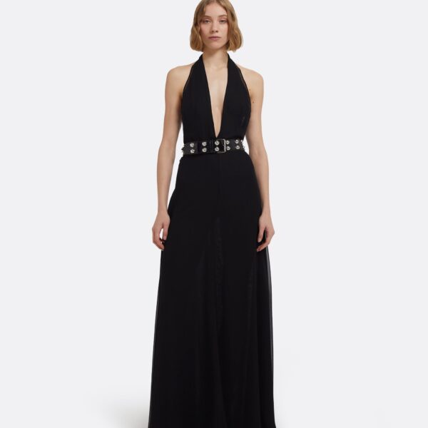 Lisbeth Belt In Black by Safiyaa ‚Äì luxury belts in Black available at Luxury Shoes 