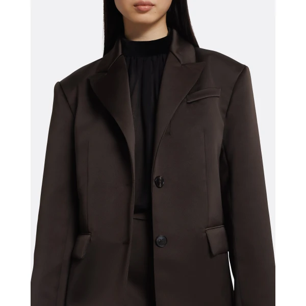 Maurissa Jacket In Peat Brown by Safiyaa ‚Äì luxury jackets in Brown available at Luxury Shoes 
