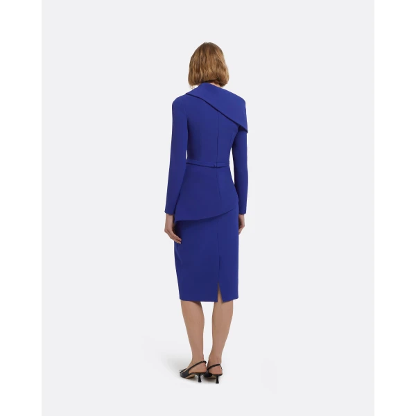 Odessa Tops In Skiathos Blue With Multi-Blues Belt by Safiyaa ‚Äì luxury tops in Blue available at Luxury Shoes 