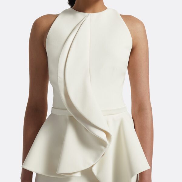 Riya Midi Dress In Ivory by Safiyaa ‚Äì luxury dresses in Ivory available at Luxury Shoes 