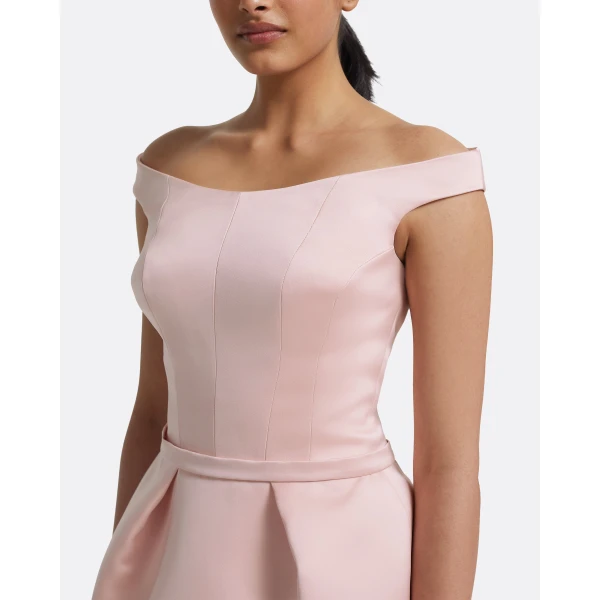 Senka Short Dress In Lotus Bloom by Safiyaa ‚Äì luxury dresses in Pink available at Luxury Shoes 
