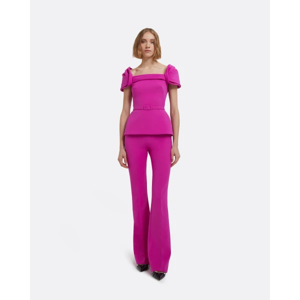 Thalia Top In Pompeii by Safiyaa ‚Äì luxury tops in Pink available at Luxury Shoes 