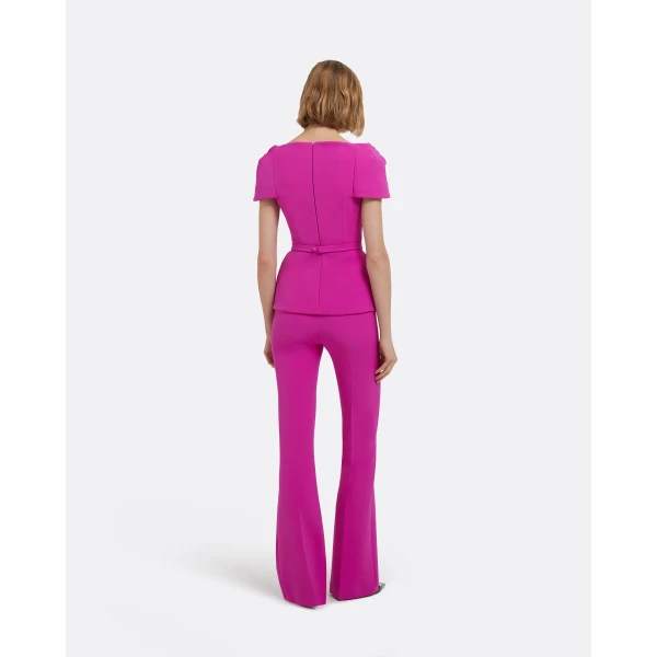 Thalia Top In Pompeii by Safiyaa ‚Äì luxury tops in Pink available at Luxury Shoes 