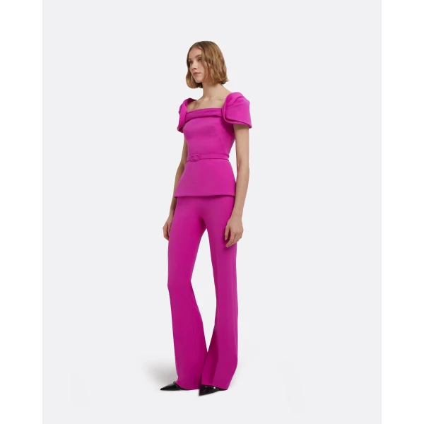 Thalia Top In Pompeii by Safiyaa ‚Äì luxury tops in Pink available at Luxury Shoes 
