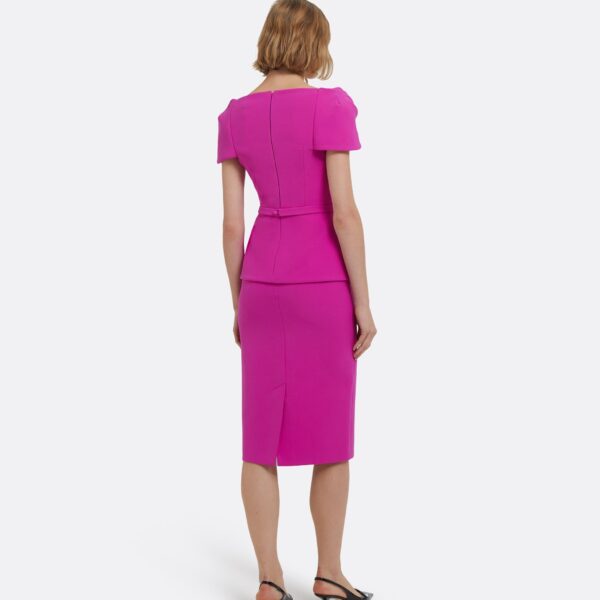 Thalia Top In Pompeii With Embellished Belt by Safiyaa ‚Äì luxury tops in Pink available at Luxury Shoes 