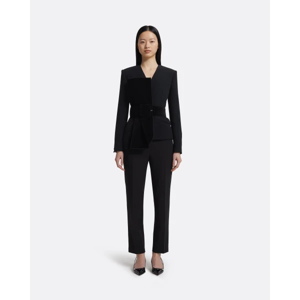 Yukari Jacket In Black by Safiyaa ‚Äì luxury jackets in Black available at Luxury Shoes 