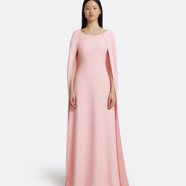 Yuna Long Dress In Lychee by Safiyaa ‚Äì luxury dresses in Pink available at Luxury Shoes 